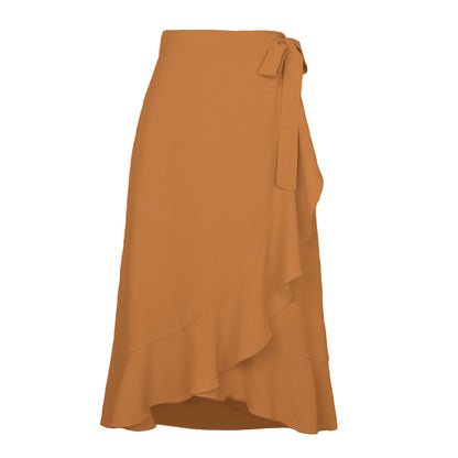 Jupe portefeuille femme élégante fluide robe d'été