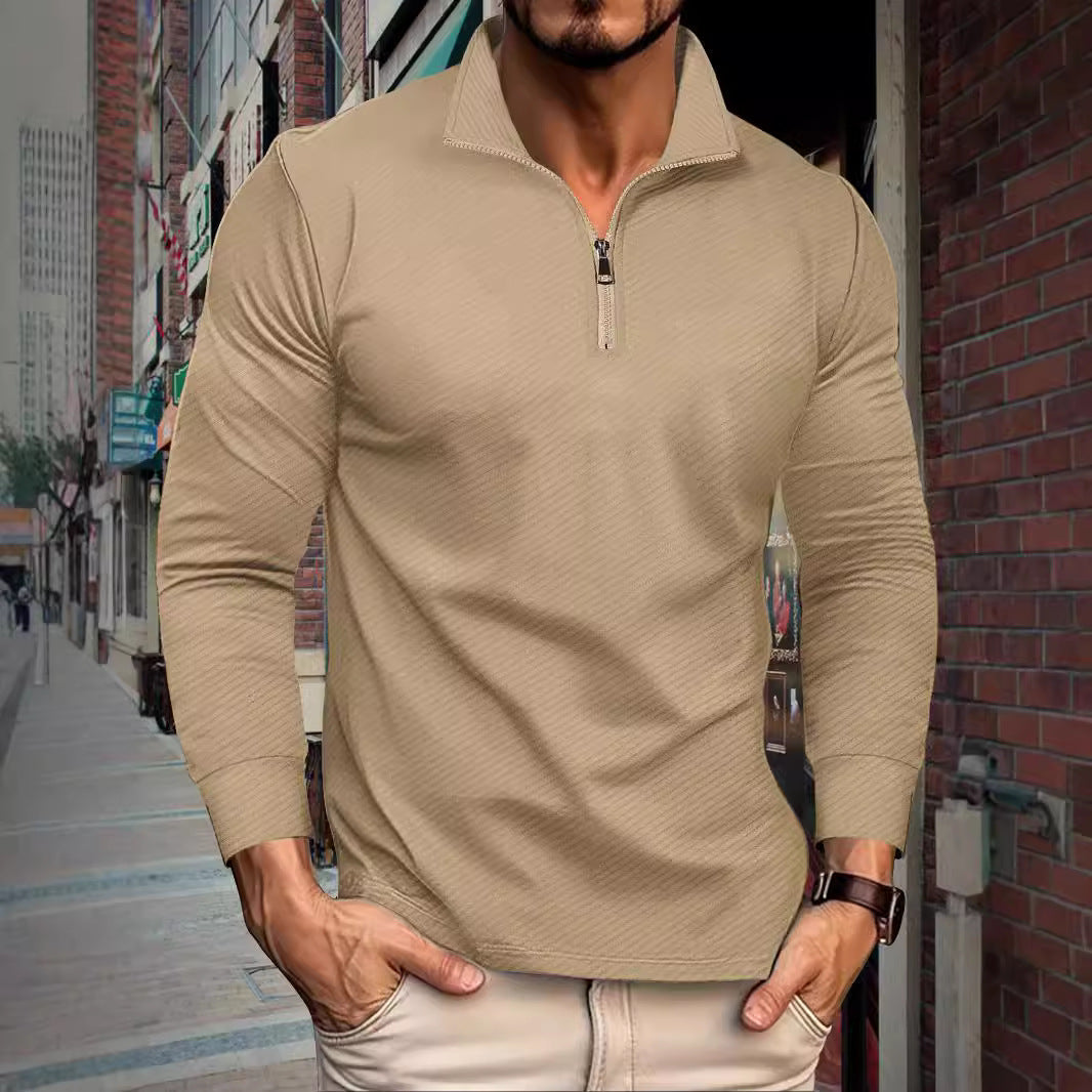 Pull de sport homme zippé coupe moderne