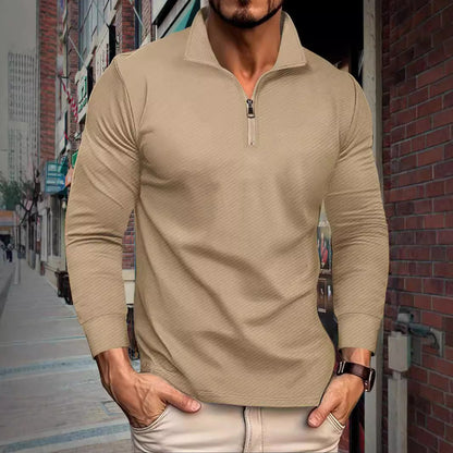 Pull de sport homme zippé coupe moderne