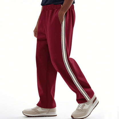 Pantalon de jogging homme sportif à rayures élastique