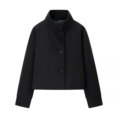 Veste Courte Femme Élégante Col Montant Moderne