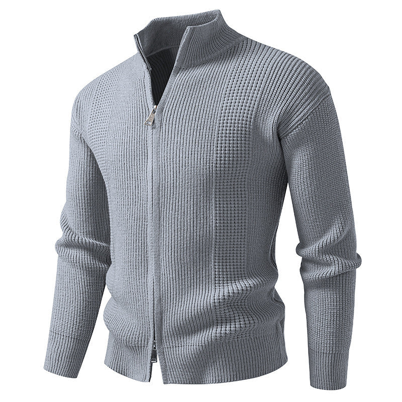 Cardigan pour homme col montant fermeture rapide