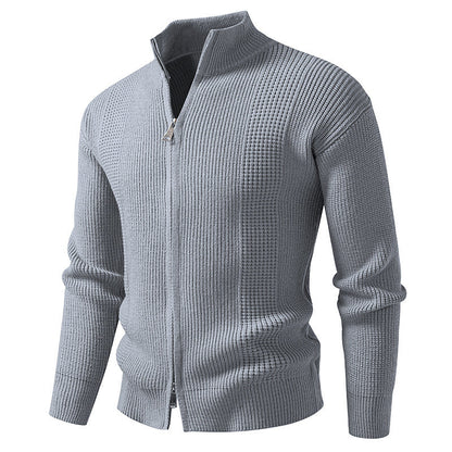 Cardigan pour homme col montant fermeture rapide