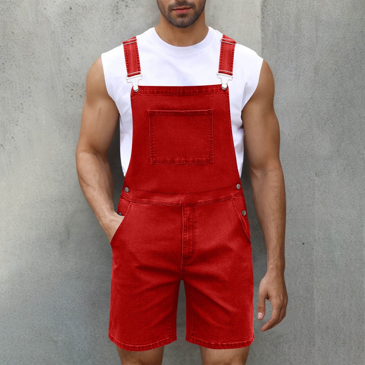 Salopette en jean confortable avec poches pour homme