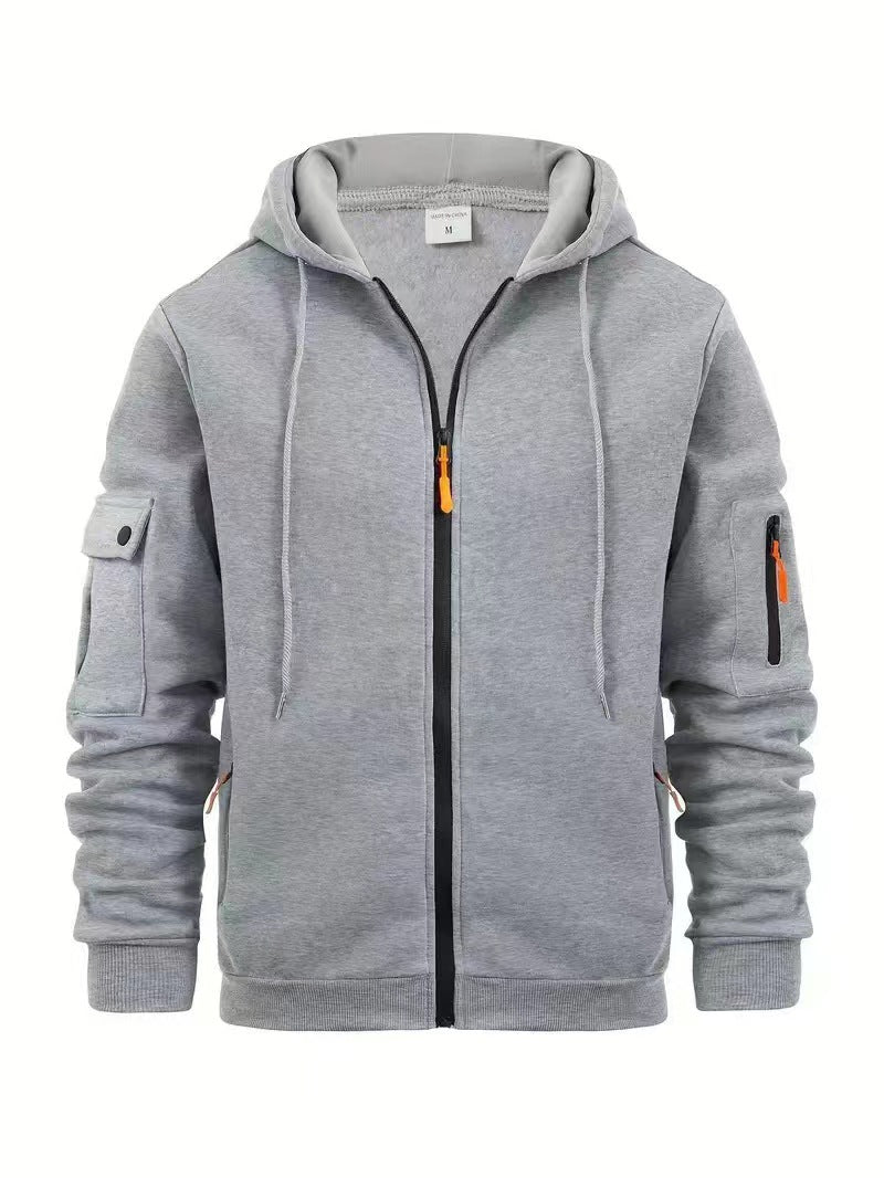 Veste d'extérieur pour homme Pratique Fermeture éclair Poches