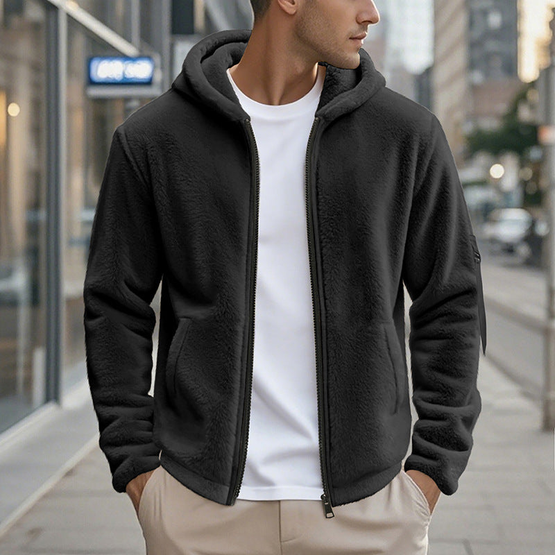 Veste polaire homme capuche poches zippées outdoor