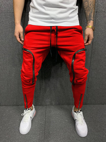 Pantalon de jogging homme style moderne détail fermeture éclair