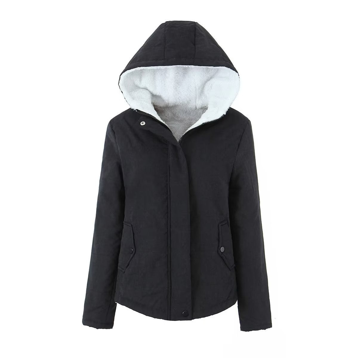 Veste d'hiver matelassée chaude à capuche pour femme