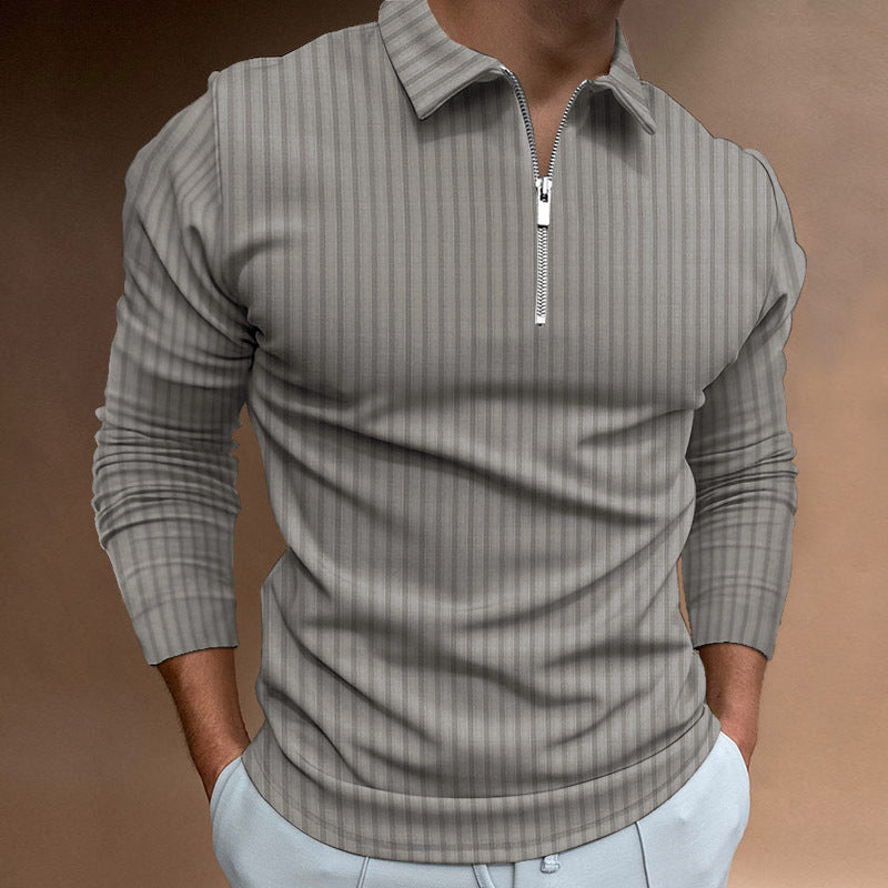 Polo pour homme style moderne avec fermeture éclair