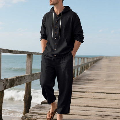 Ensemble de sport pour hommes comprenant un sweat à capuche et un pantalon de jogging