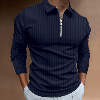 Polo pour homme style moderne avec fermeture éclair