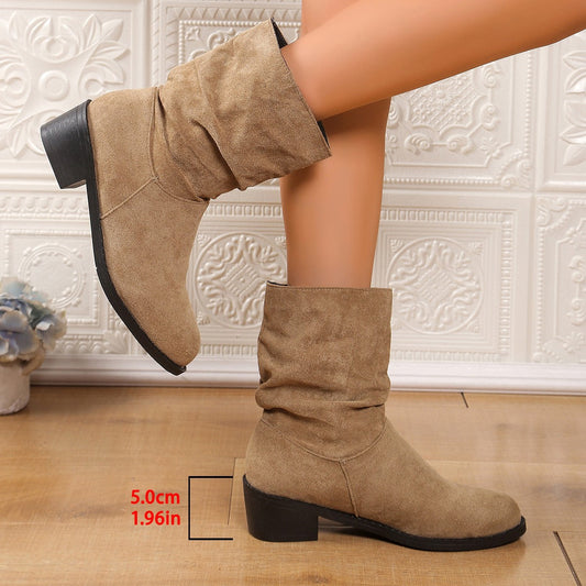 Damen Stiefel Lässig Slouch Style - IdealeKleiden