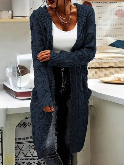 Gilet Femme Décontracté Long Grandes Poches