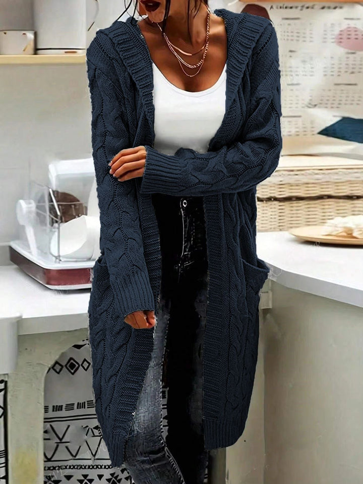 Gilet Femme Décontracté Long Grandes Poches