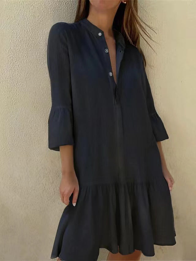 Robe chemise femme Volants Chic Élégant