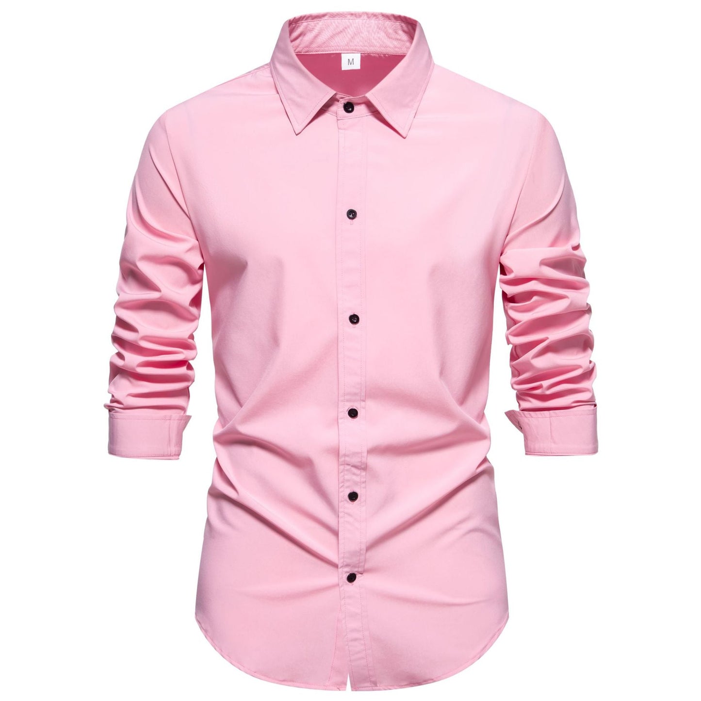 Chemise homme manches longues en coton coupe moderne