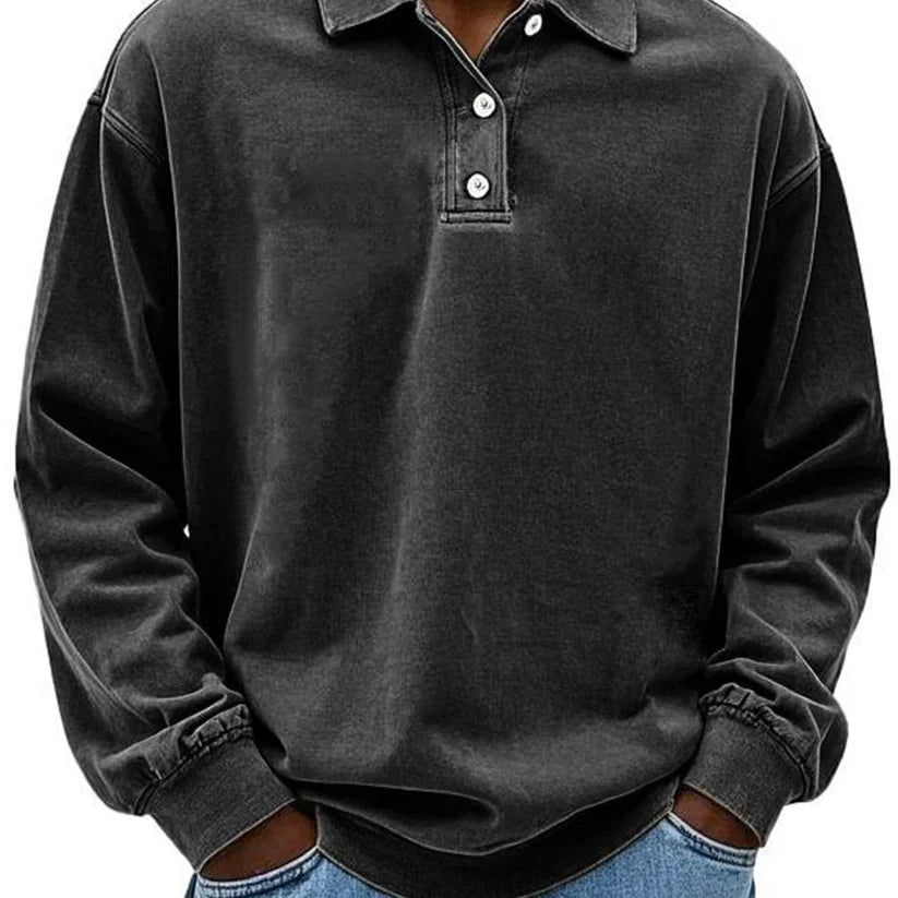 Herren Polo Shirt Langärmlig Sportlich - IdealeKleiden