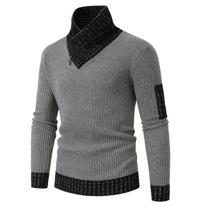 Pull homme asymétrique motif texturé