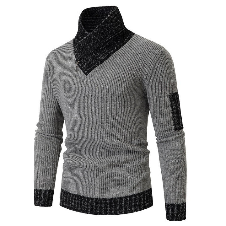 Pull homme asymétrique motif texturé