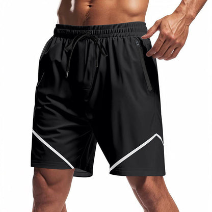 Shorts de sport respirants pour hommes avec poches zippées