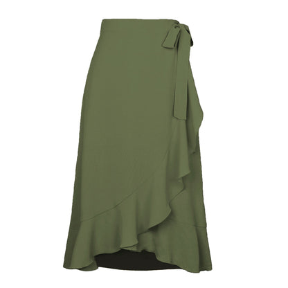 Jupe portefeuille femme élégante fluide robe d'été