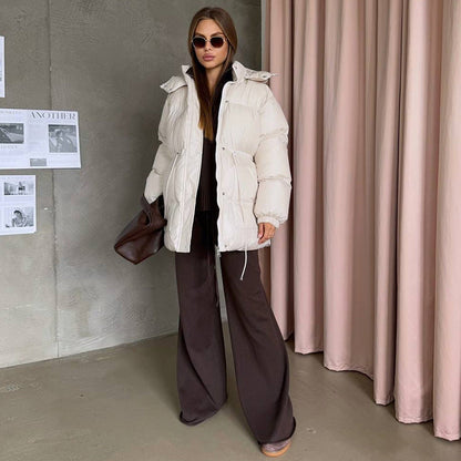 Parka en duvet oversize chaud et élégant pour femme