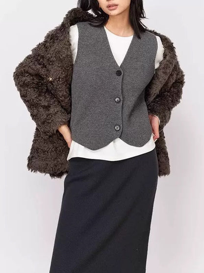 Gilet en maille doux et durable pour femme