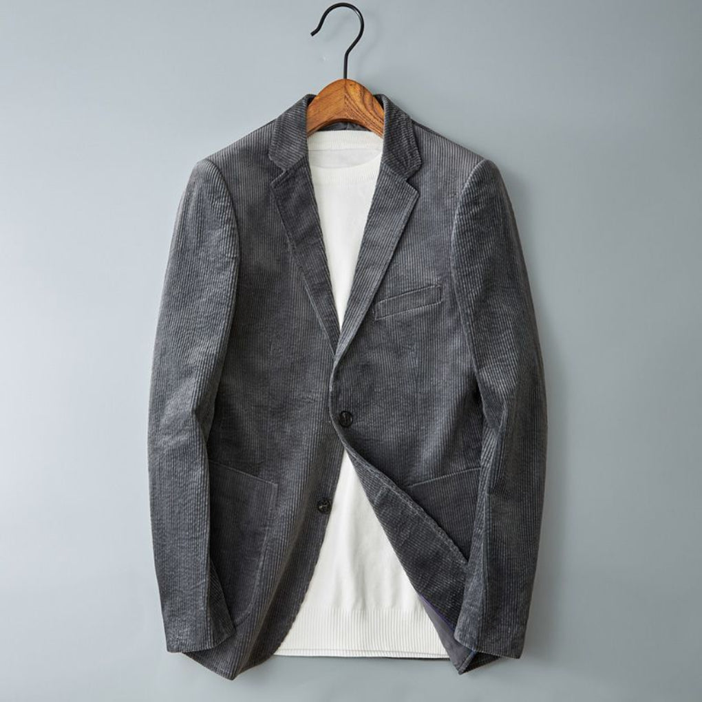 Veste en velours côtelé tendance au design décontracté chic