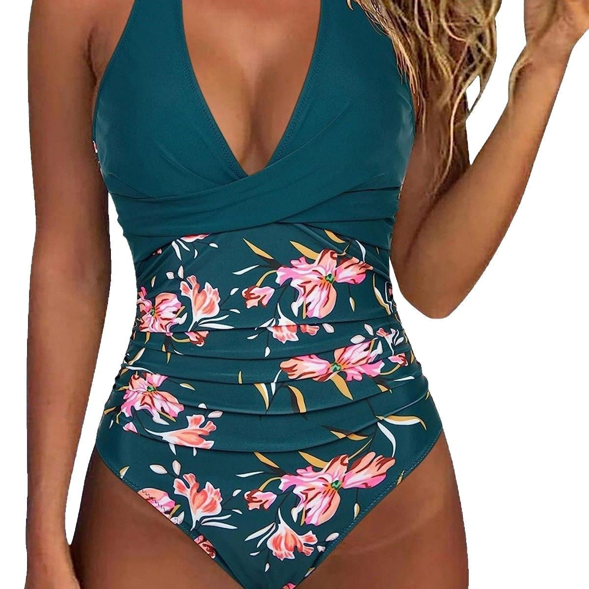 Maillot de bain d'été femme à motif floral