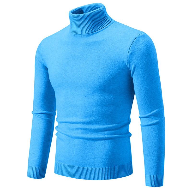 Pull col roulé homme en laine élégant moderne