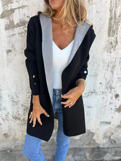 Gilet à capuche doux et confortable avec poches