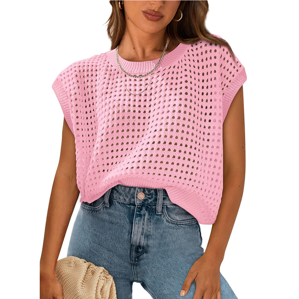 Haut en tricot Femme Décontracté Léger Été