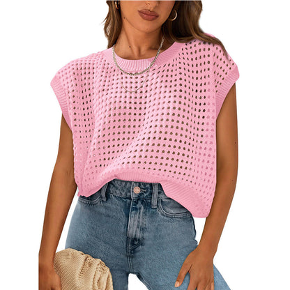 Haut en tricot Femme Décontracté Léger Été