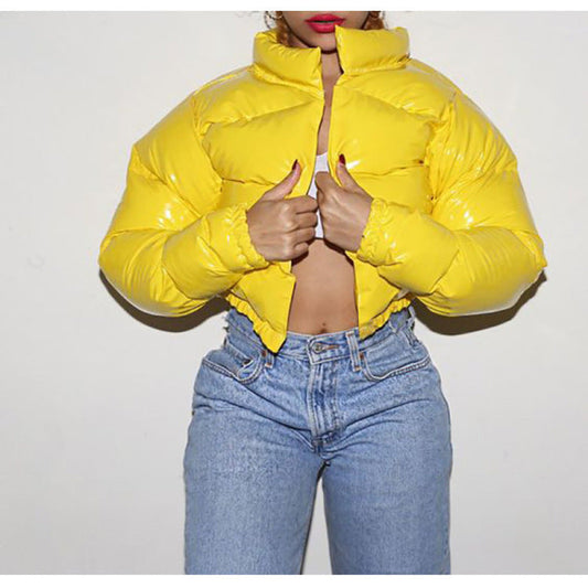 Damen Steppjacke Glänzend Elegant - IdealeKleiden