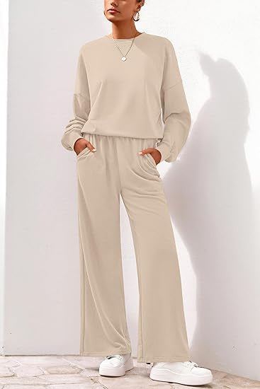 Pantalon de survêtement femme Confortable Jambes larges Coupe décontractée