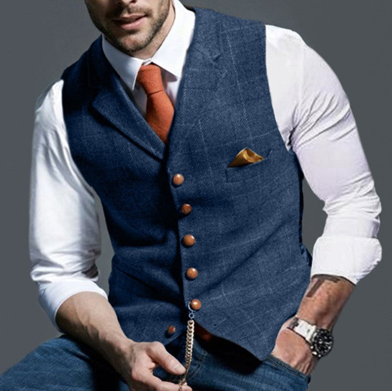 Gilet Homme Élégant Coupe Slim Stylé