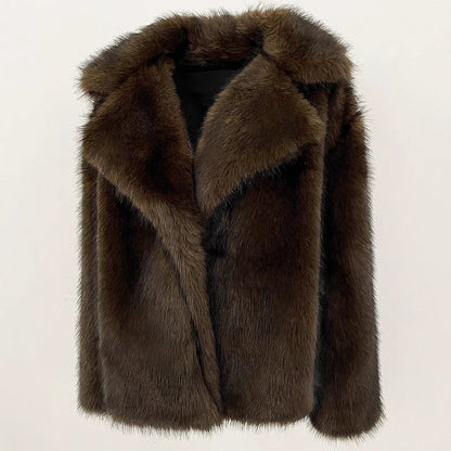Veste en fausse fourrure pour femmes Mode hiver stylée