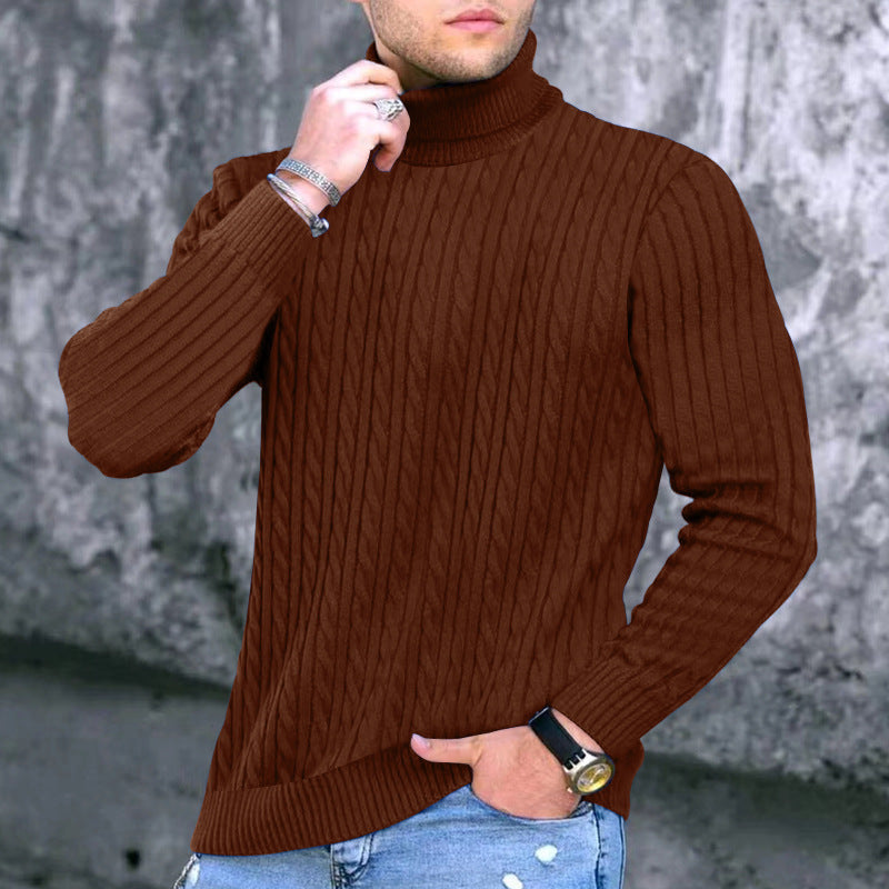 Col roulé homme moderne texturé