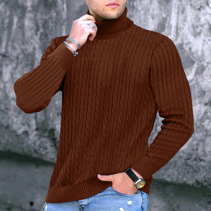 Col roulé homme moderne texturé