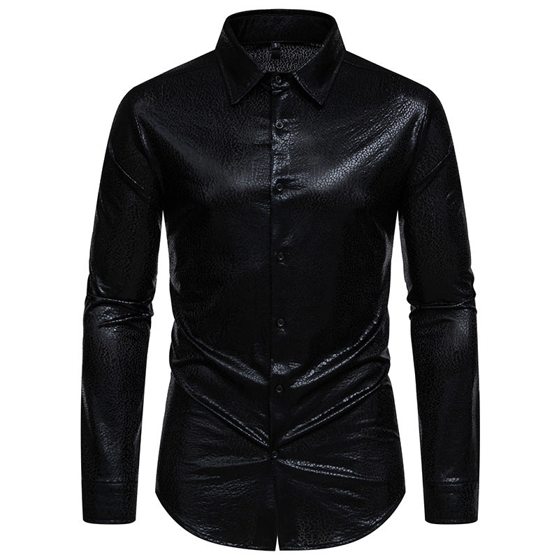 Chemise Homme Brillante Motif tape-à-l'œil Élégante
