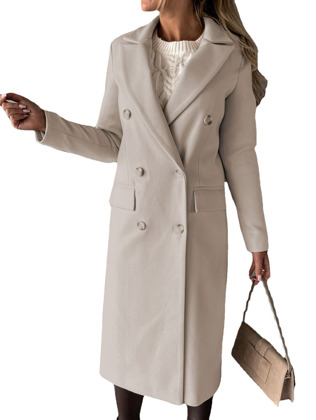 Trench-coat classique élégant pour femme avec poches