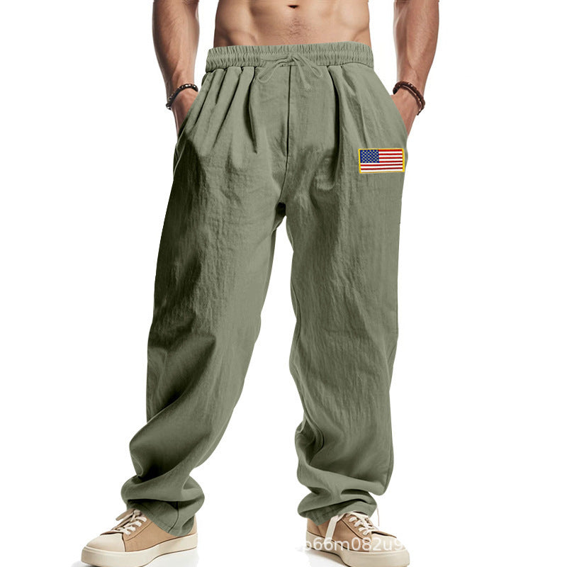 Pantalon de loisirs pour homme, coupe américaine, taille élastique