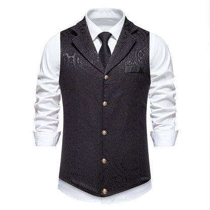 Gilet de costume pour homme élégant à motif floral de haute qualité