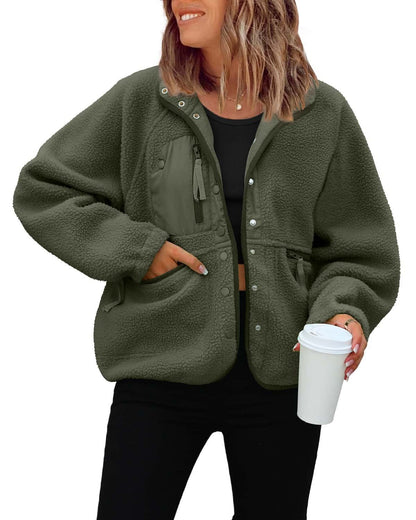 Veste polaire femme douce et chaude avec poches