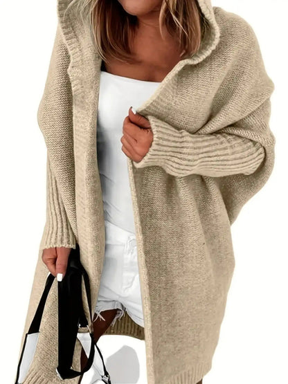 Cardigan femme capuche coupe ample