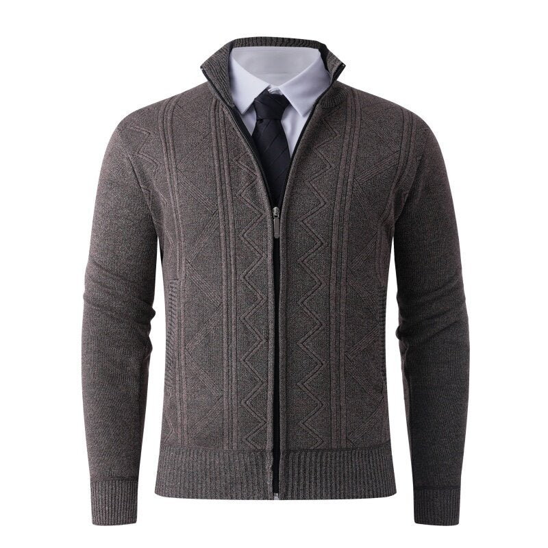 Cardigan homme moderne élégant fermeture éclair