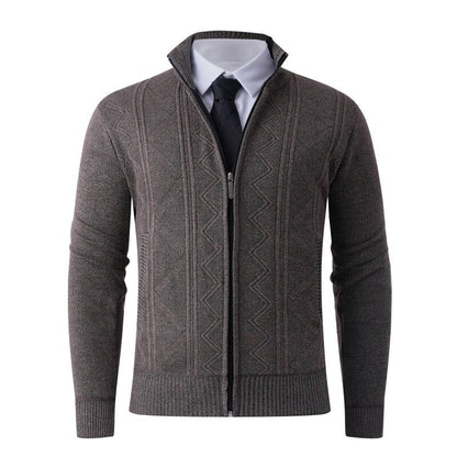 Cardigan homme moderne élégant fermeture éclair