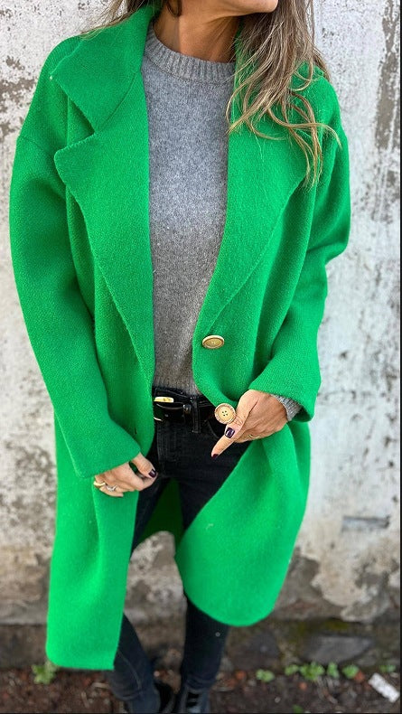 Manteau oversize doux pour femme en mélange de laine