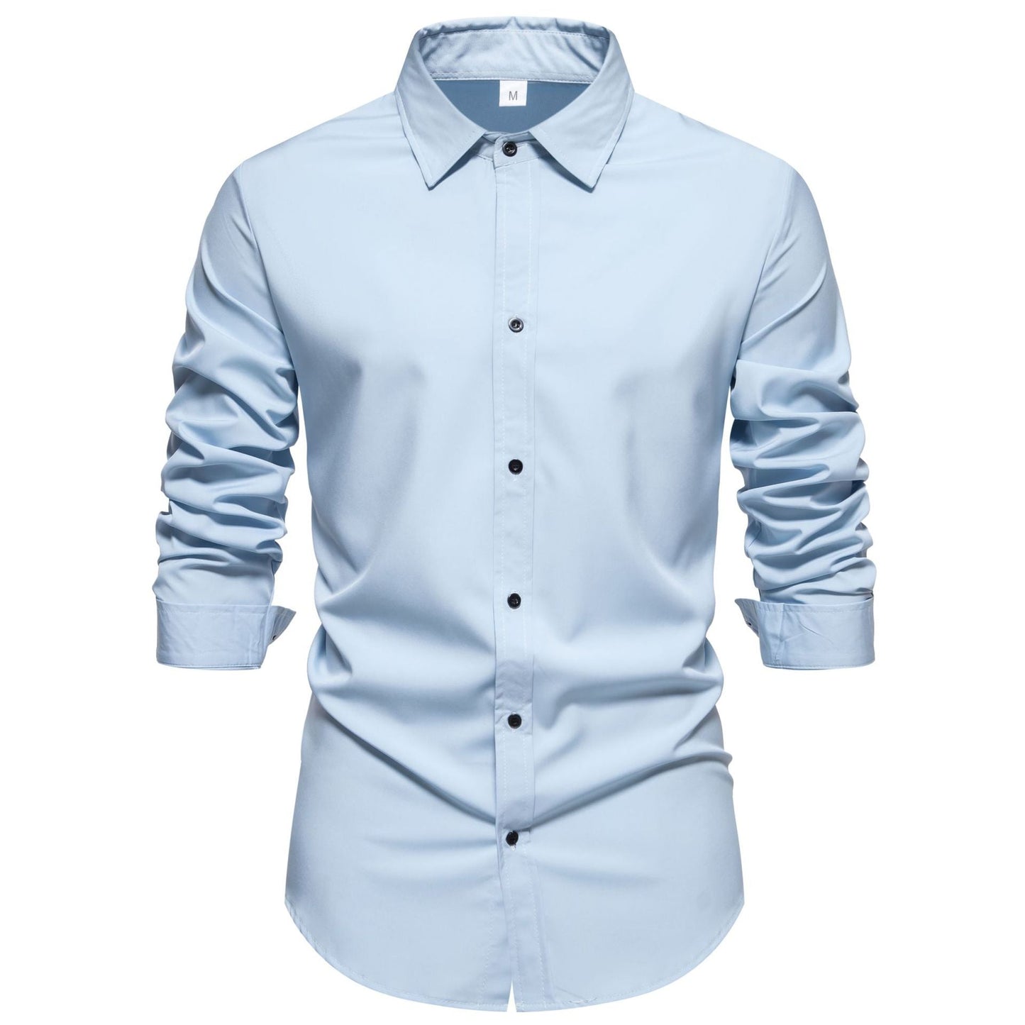 Chemise homme manches longues en coton coupe moderne
