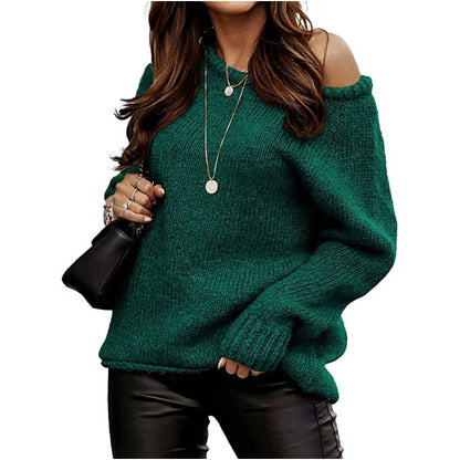 Pull femme épaules dénudées design élégant